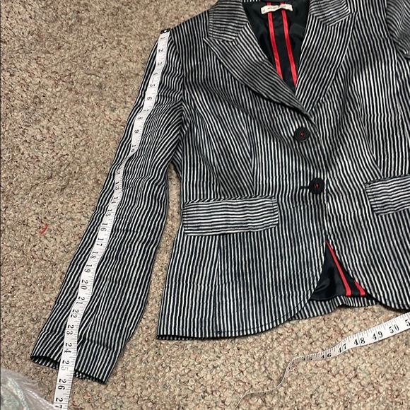 More & more linen nautical navy and White Blazer/Suit Jacket - Picture 7 of 11